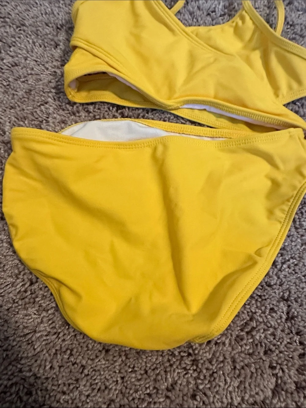 Bright yellow bikini size 10 new